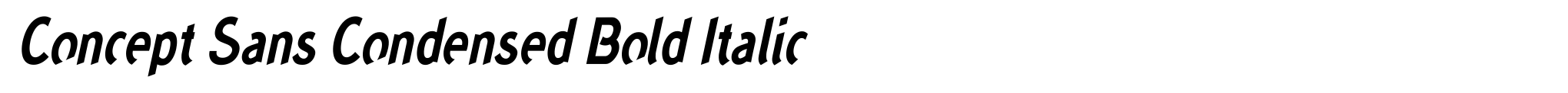 Concept Sans Condensed Bold Italic image